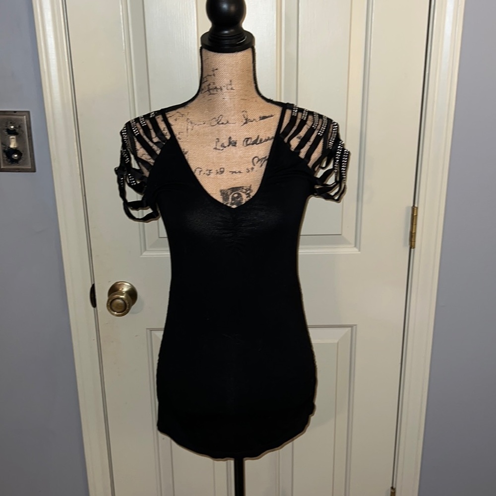 Poof! Size m/l black shirt
